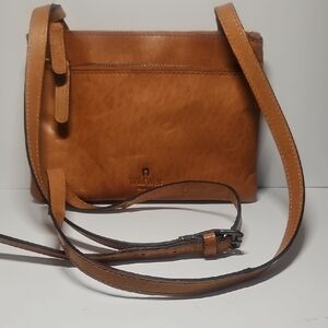 Wild West Tan Leather Crossbody Bag With 5 Pockets